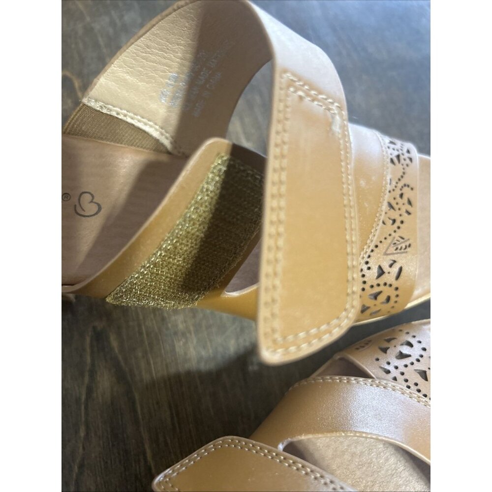 Brown Heels Slide Slip-on Sandals Women's 6.5 - Picture 12 of 12